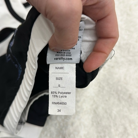 New Varsity Black & White Sports Bra with Sparkle Star. Size Adult Small. - Picture 7 of 7